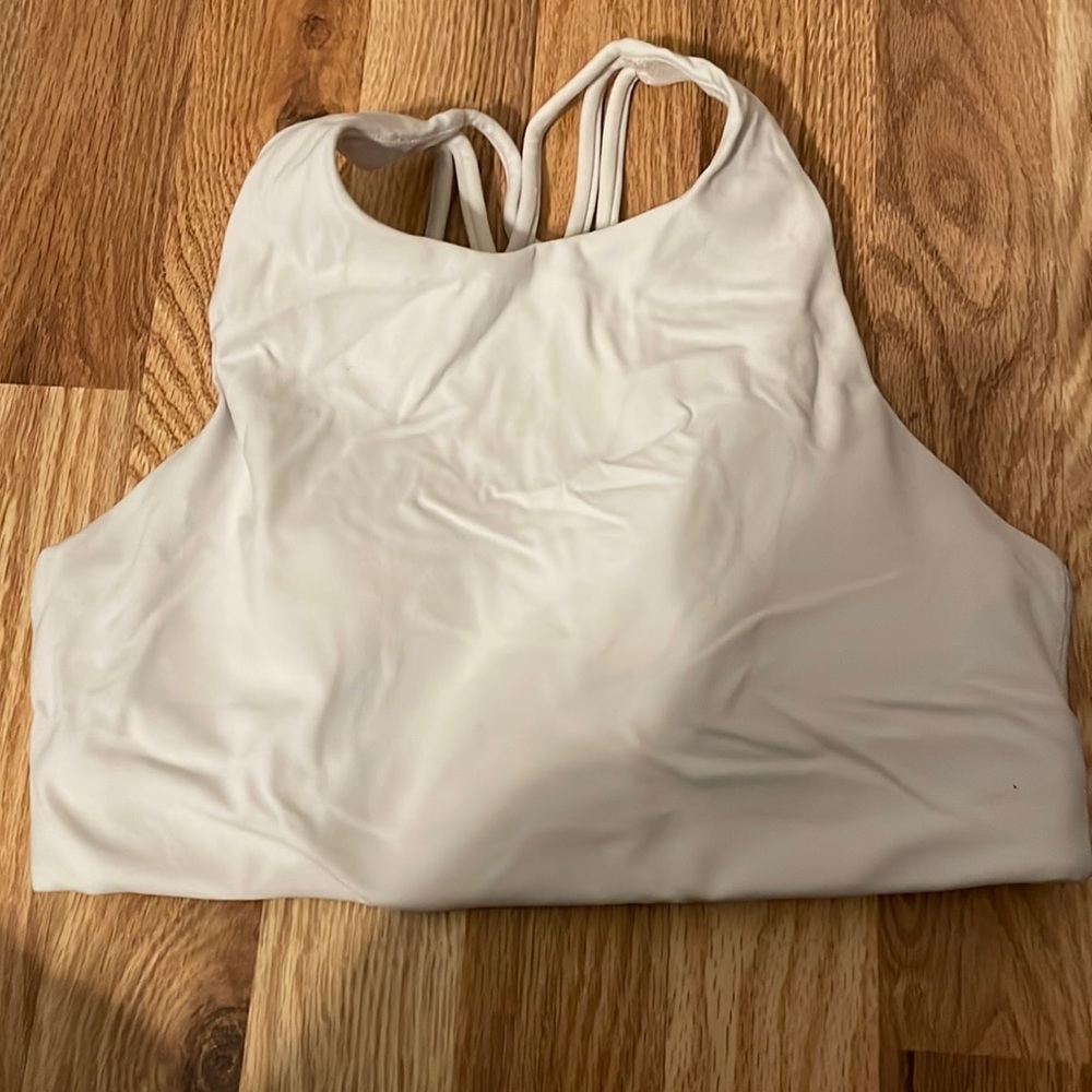 Athleta White Strappy Back Sports Bra